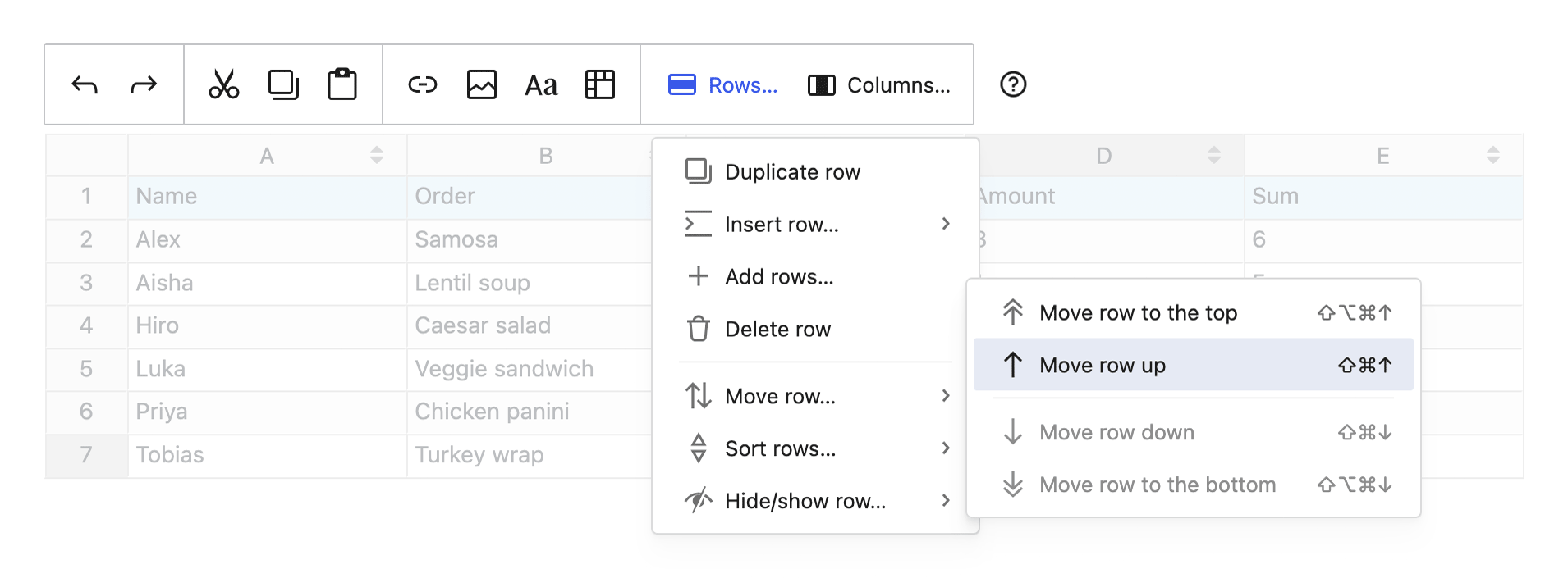 Table Editor Toolbar in TablePress 3.4.