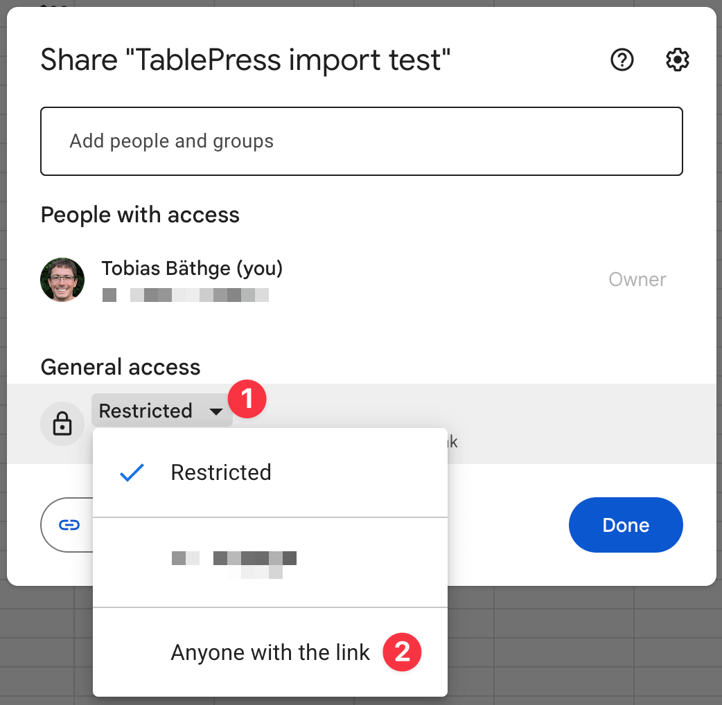 Sharing a Google Sheet to "Anyone with the link".